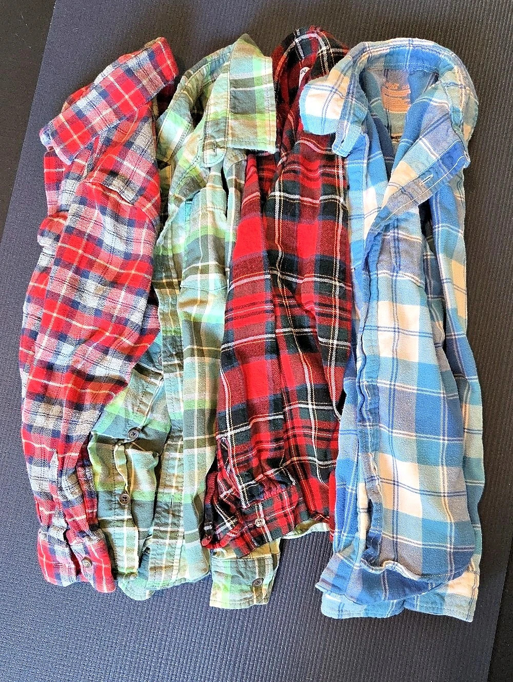 Old Navy & Cat & Jack Boys Plaid Button Down Shirt 4-Piece Set M (8)